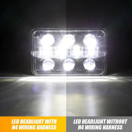 2 Leads H4 LED phare Brightness Intensifier faisceau électrique, 9003 phare Relay Harness Kit avec Fuse pour 5×7 7×6 H6054