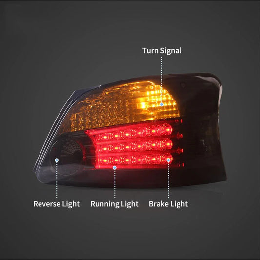 LED bloc de feux arrière avec orange clignotant pour 2005–2013 Toyota Vios/Yaris 2th Gen (Ncp93) Sedan – vue 2 – NOVADOMIO