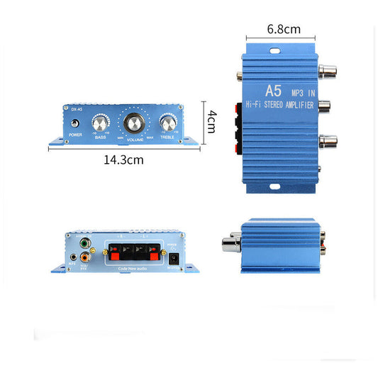 Amplificateur de puissance HIFI DC12 V, 2.0 canaux, haut-parleur d'ordinateur de voiture, bricolage – vue 2
