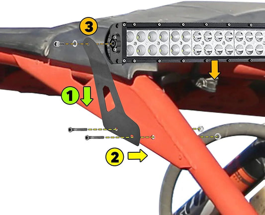 50″ 6 modes courbé Barres LED & Barres LED support de montage Combo pour Can-am Maverick X3 – vue 2 – NOVADOMIO