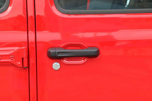 Lot de 5 portes Handle Bowl extérieur Trim, portes Handle Recess protection Trim Cover pour Jeep Wrangler JL 2018–2022 – vue