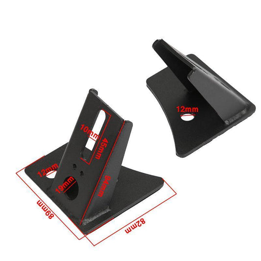 2 pièces noir montant A supports inférieurs sur charnière de pare-brise Projecteurs LED compacts pour 2007–2017 Jeep Wrangler
