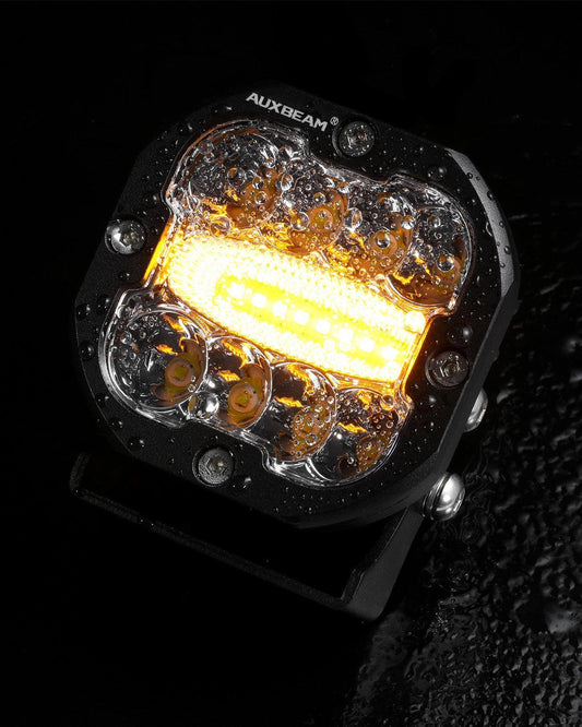 XP-ULTRA série 3″ 96 W 9 600 lm projecteurs LED compacts 6 MODES blanc orange clignotant LED feux longue portée – vue 2