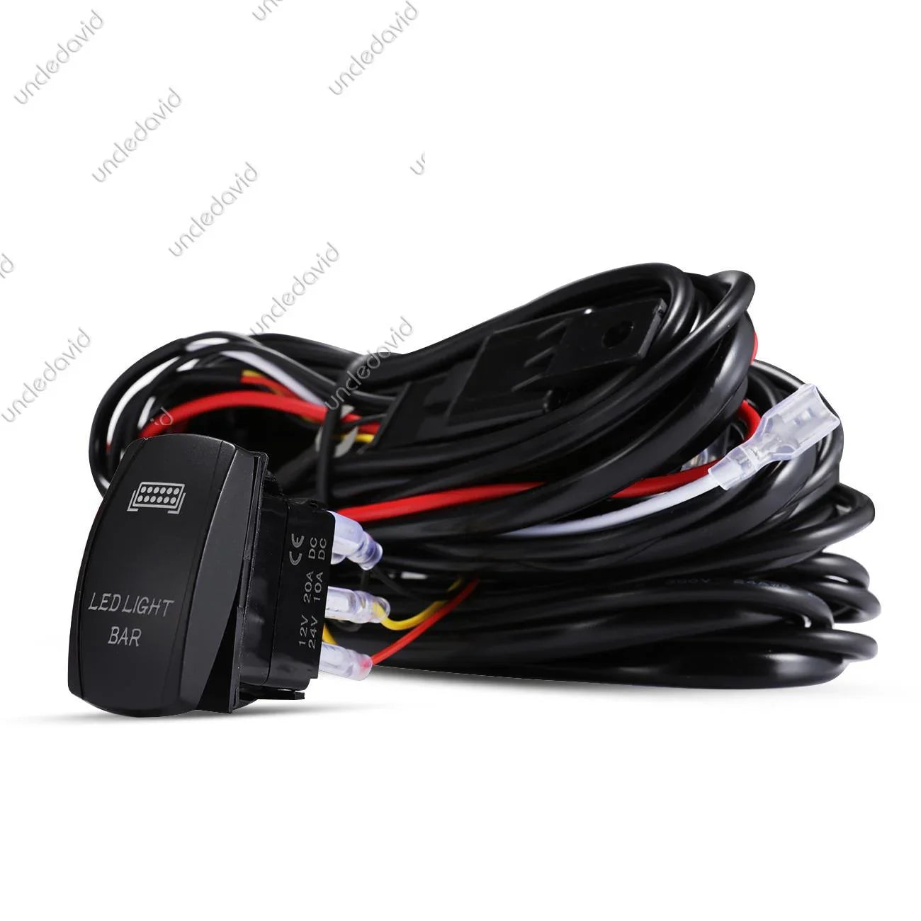 (2 Leads)Barres LED Rocker Switch avec 3Pcs Switching Lines Wiring Loom Harness Kit avec Fuse and Relay – vue 8