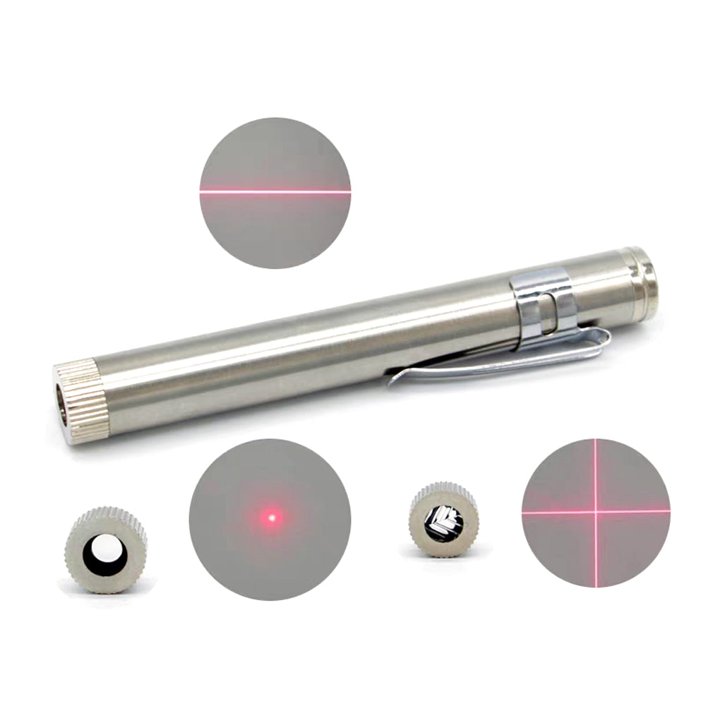 Stylo pointeur laser rouge 3 en 1 650 nm (point, ligne et croix) – rechargeable par USB – vue 8