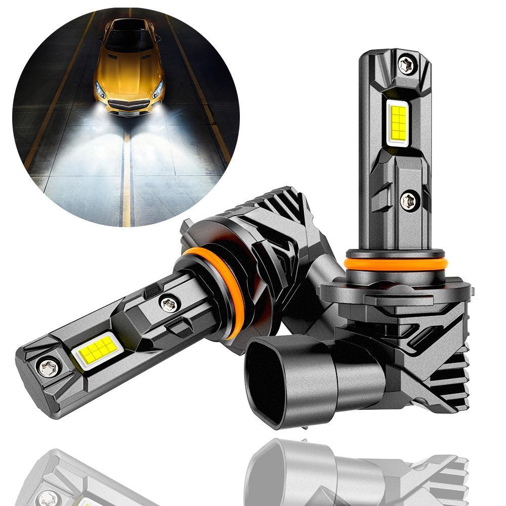 9005+H11 Ampoules de phare LED/Fog Lights Q15 série sans ventilateur&Wireless 60W 18000LM 6500K blanc froid – 4 ampoules – v…