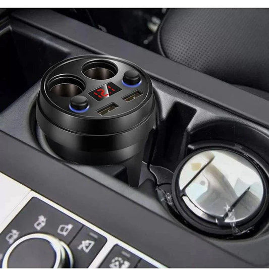 Auxbeam Multi-function Cigarette Lighter Dual USB Cup automobile Charger – vue 2 – NOVADOMIO