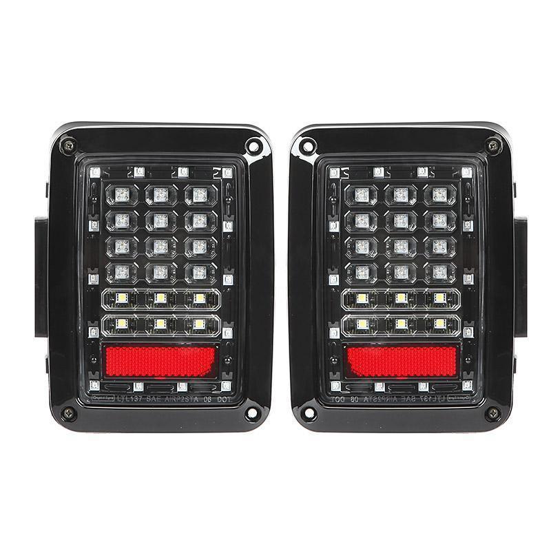 LED Smoke Tail Light + Front clignotant & Fender Flares feu latéral Light pour 2007-2017 Jeep Wrangler JK – vue 12