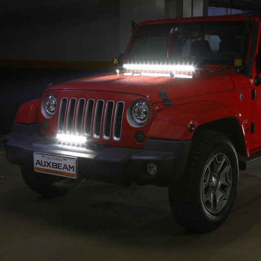 SP-DRL série 12″ 68 W 7 440 lm simple rangée tout-terrain Barres LED avec orange&blanc DRL – vue 2 – NOVADOMIO