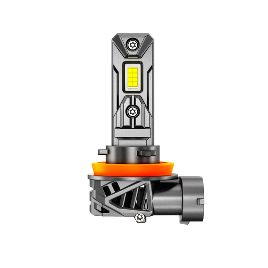 H11/H9/H8 Ampoules de phare LED 90W 22000LM Q26S série 1: 1 format identique à l’origine 6500K blanc froid – 2 ampoules – vue