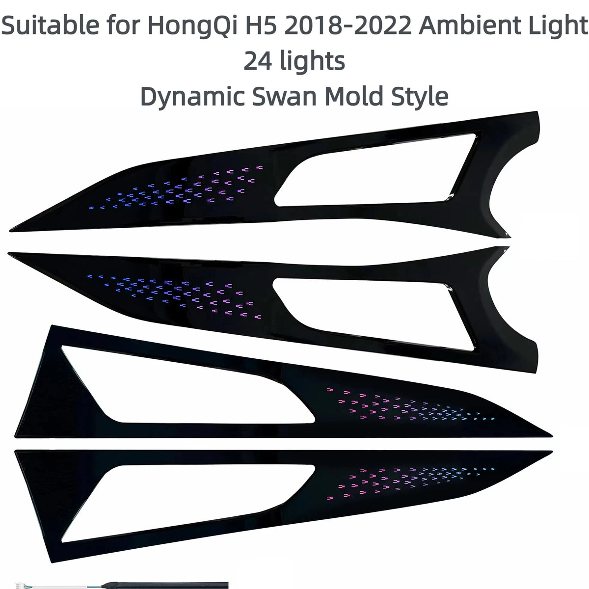 Panneaux LED d’ambiance Hongqi H5 C100 2018–2022 – Dynamic Swan – photo 1