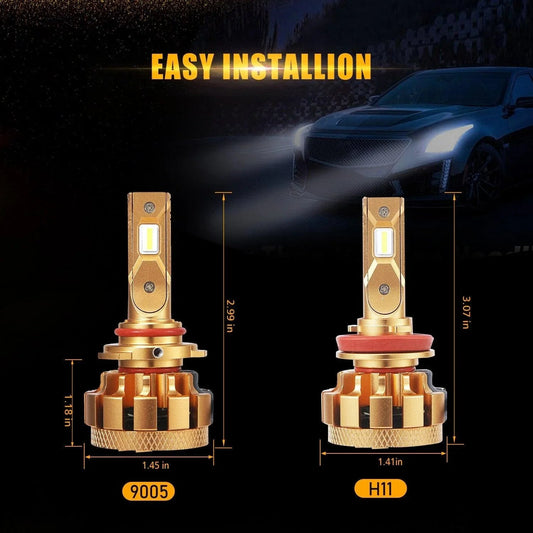 Lot de 4 9005+H11 F-16 Plus série 14 000 lm – vue 2 – NOVADOMIO