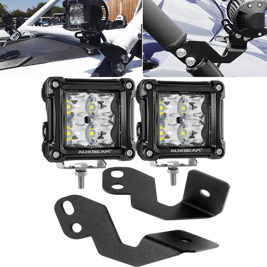 3″ projecteurs LED compacts Spot/faisceau large & montant A support de montage pour 2014–2020 POLARIS RZR XP 1000, 2015–2020
