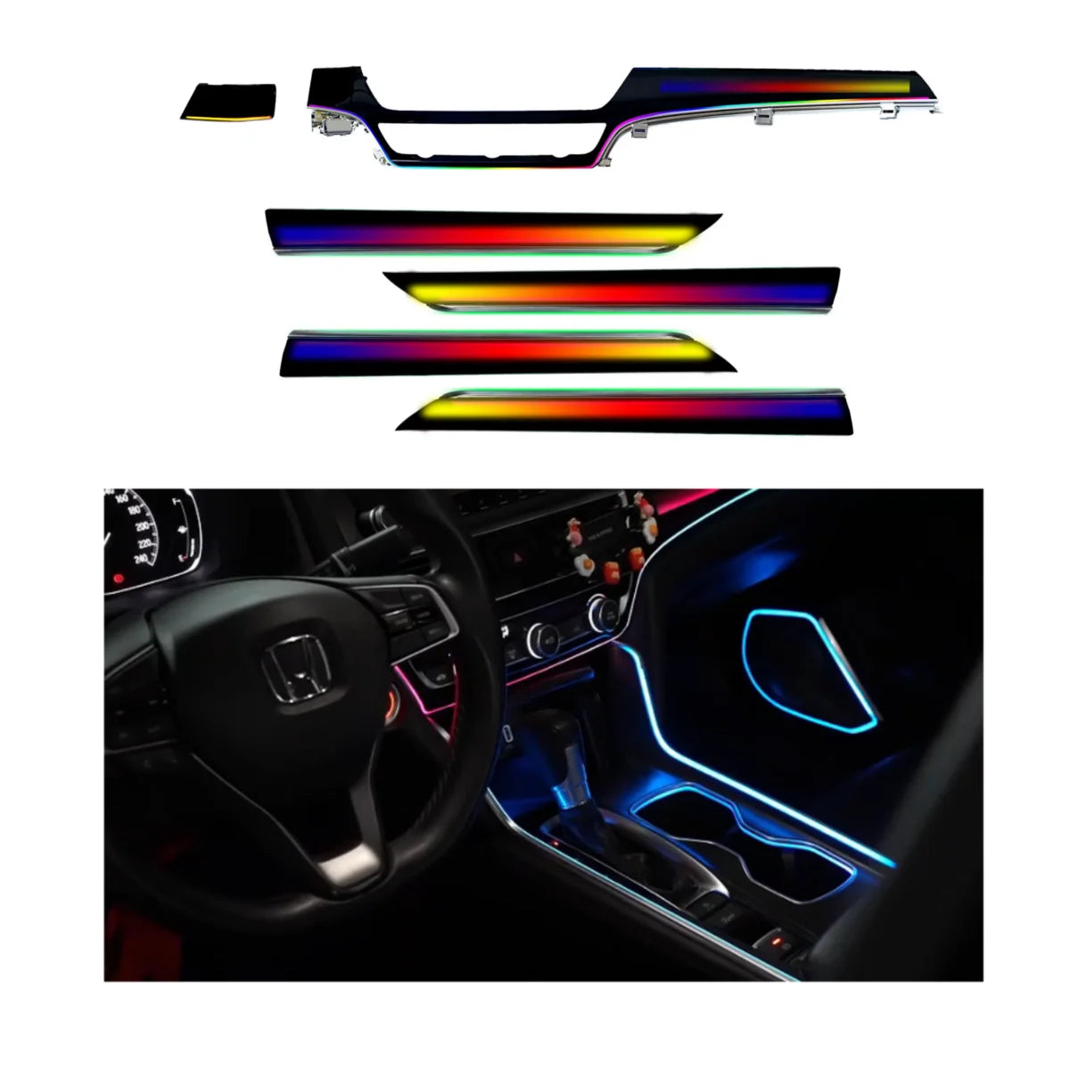 Kit LED d’ambiance Honda Accord 10 2018–2022 – 27 points – photo 1