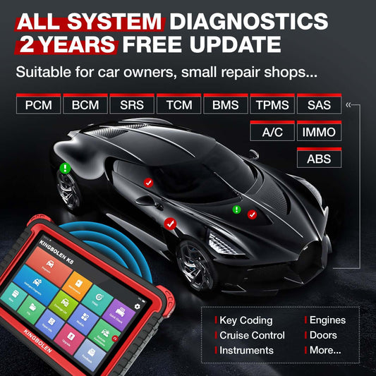 Valise diagnostic KINGBOLEN K8 – Codage ECU et tests bidirectionnels – vue 2 – NOVADOMIO