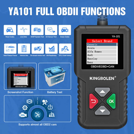 Lecteur de code OBD2 KINGBOLEN YA101 – Voyant moteur – vue 2 – NOVADOMIO