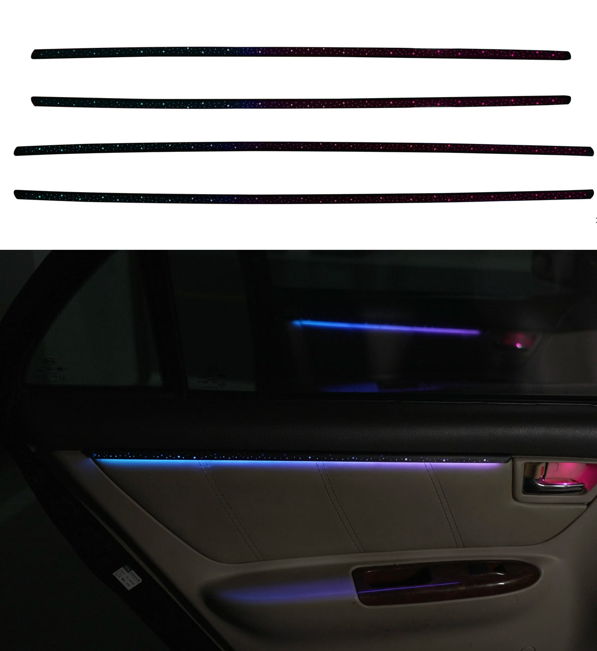 Kit LED de tableau de bord et portières 70/80 cm – 64 couleurs – photo 1