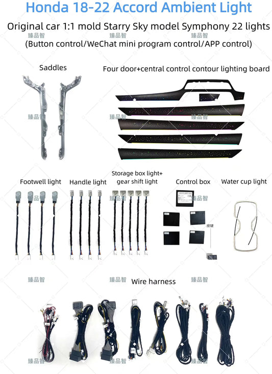 Kit LED d’ambiance Honda Accord 10 2018–2022 – Galaxy – photo 2