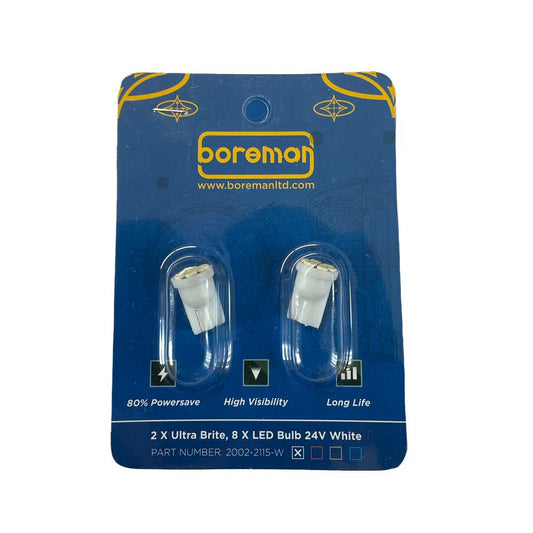 Boreman 2 x 8 LED 24v White Ultra Brite Bulb. – 2002-2115-W - photo 1