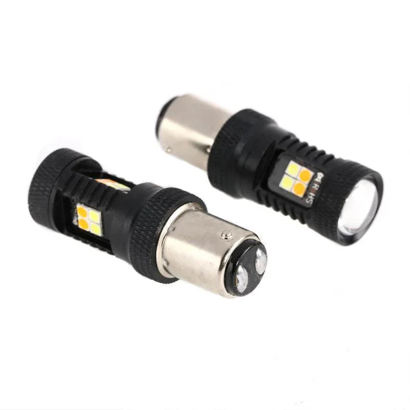(2pcs/set) blanc&orange Switchback Bake/Reverse/Tail Light LED Bulbs avec Canbus-Decode – vue 15