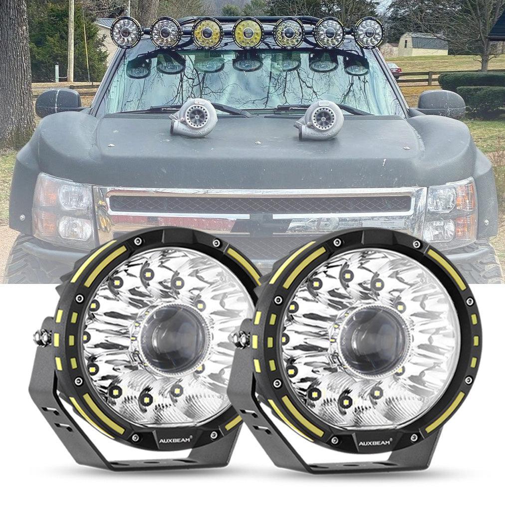 (2pcs/4pcs set) 7 Inch 230W 33332LM 360-PRO série Custom Lens Offroad LED Driving Lights pour 2008 Chevy Silverado 1500 Chev…