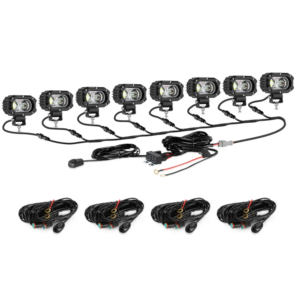R4 série | 4 Inch 60W faisceau large LED Pods Light blanc Driving Light – vue 15