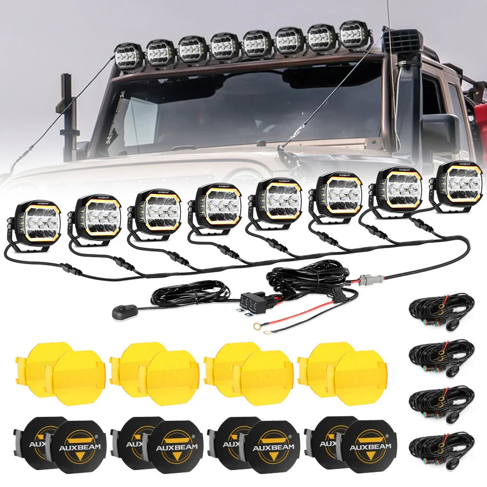 XP-ULTRA série 5 Inch 174W LED Side Shooter Pod Lights avec blanc DRL&orange clignotant Light – vue 15