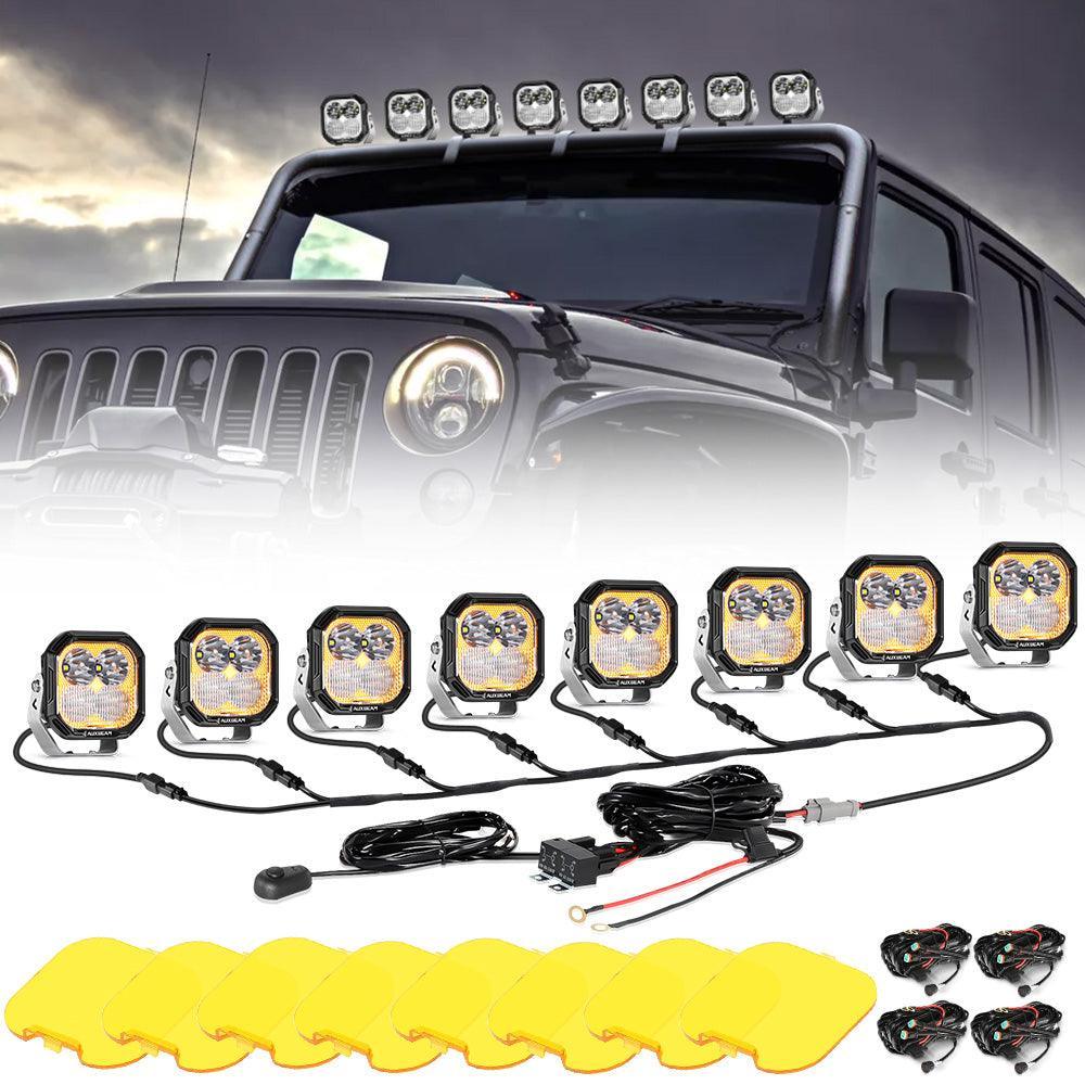 Color Play série 3 Inch 100W Projecteurs LED compacts tout-terrain avec blanc DRL & orange clignotant Lights – vue 35