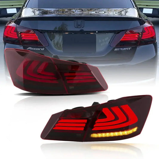 LED bloc de feux arrière avec séquentiel clignotant pour 2013–2017 Honda Accord 9th Gen Sedan – vue 2 – NOVADOMIO
