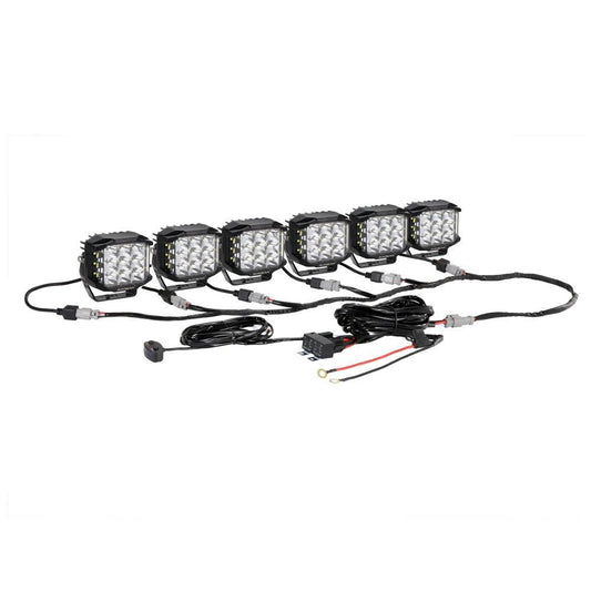6 Projecteurs LED compacts kit faisceau d’alimentation avec 3 PIN DT Plug – vue 2 – NOVADOMIO