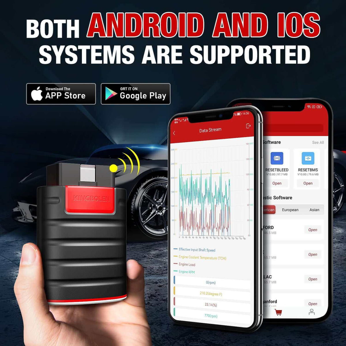 Scanner OBD2 Bluetooth KINGBOLEN Ediag – Diagnostic complet et codage ECU – image produit 6 | NOVADOMIO