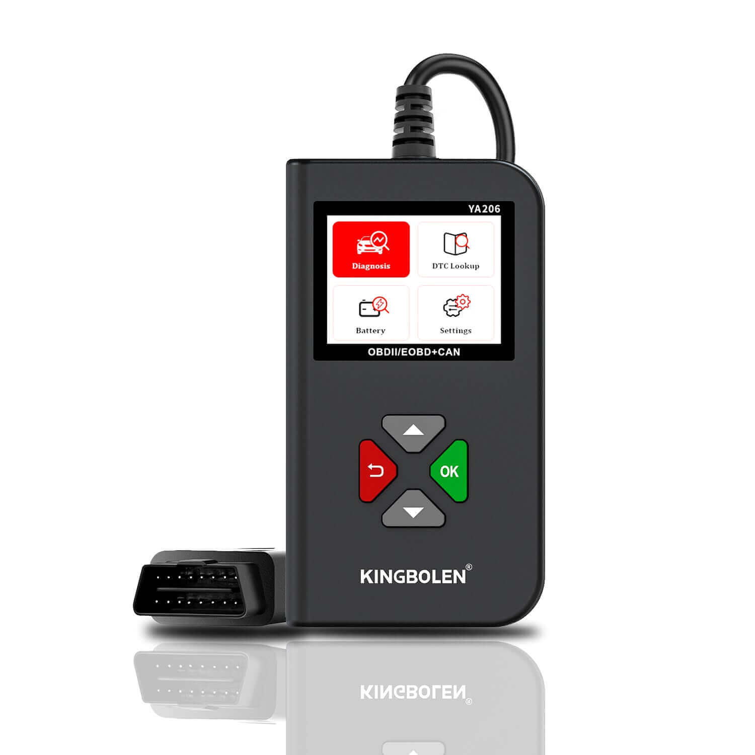 Lecteur de code OBD2 KINGBOLEN YA206 – Expédition USA uniquement – vue principale | NOVADOMIO