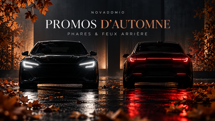 NOVADOMIO — Promos d’automne, phares et feux arrière — visuel illustratif