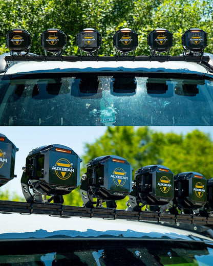 V-MAX série | 5″ 168 W 16 440 lm faisceau combiné éclairage latéral LED rond projecteurs LED compacts avec orange DRL – vue 8