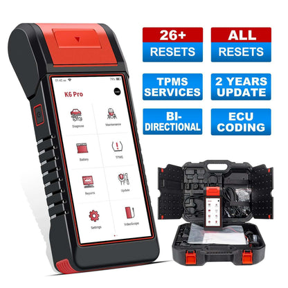 Valise diagnostic KINGBOLEN K6 Pro – TPMS, batterie et codage ECU – vue 2 – NOVADOMIO