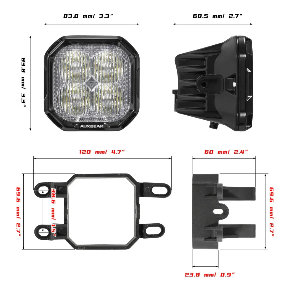Color Play série 3 Inch LED Fog Light Kit pour Lexus – vue 12
