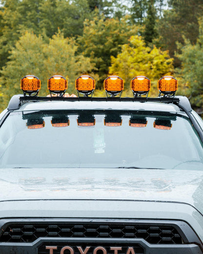 V-MAX série | 5″ 168 W 16 440 lm faisceau combiné éclairage latéral LED rond projecteurs LED compacts avec orange DRL – vue 3