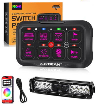 AR-800 RGB panneau de commande avec APP+12″ 5D-PRO Barres LED, modes bascule / momentané / impulsion – NOVADOMIO
