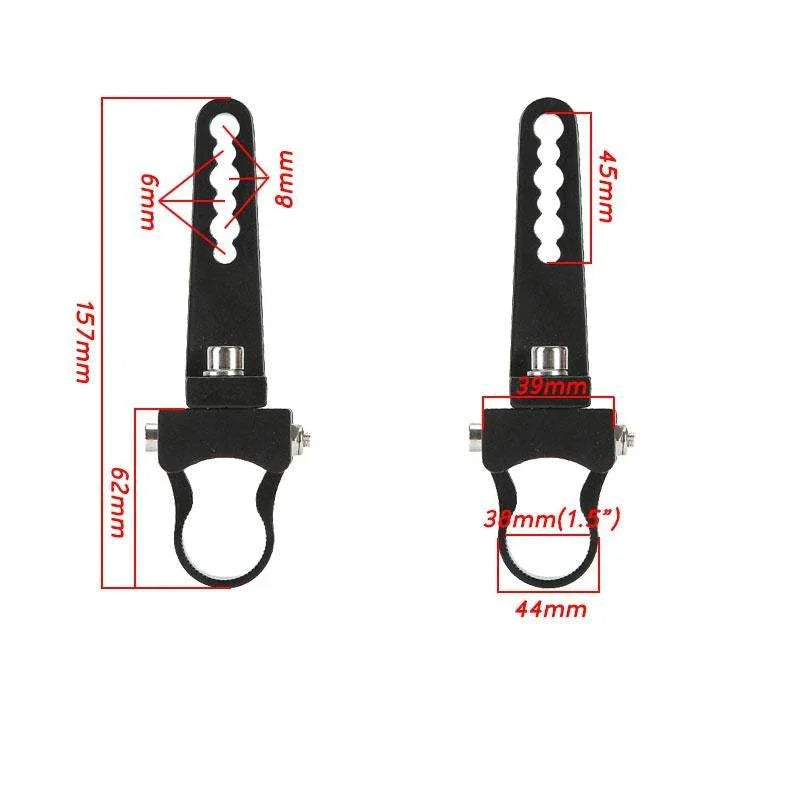 (2pcs/set) 1.5 Inch Barres lumineuses Mounting Bracket Kit Bull Bar Roll Cage Clamps – vue 3