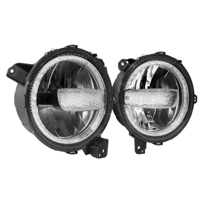 Lot de 2 9″ 120 W homologation DOT phares LED avec anneau Halo DRL & High feux de croisement pour 2018–2021 Jeep JL JLU