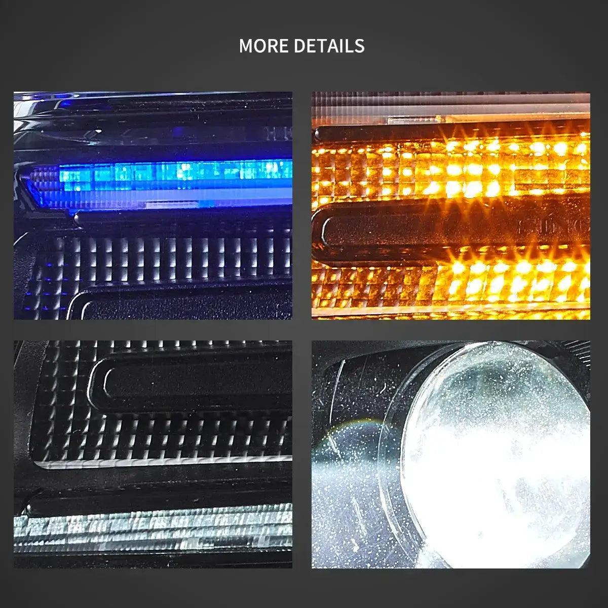 LED bloc optique avant Full LED avec Startup Animation/ Blue DRL pour 2014-2022 Jeep Grand Cherokee (WK2） – vue 8