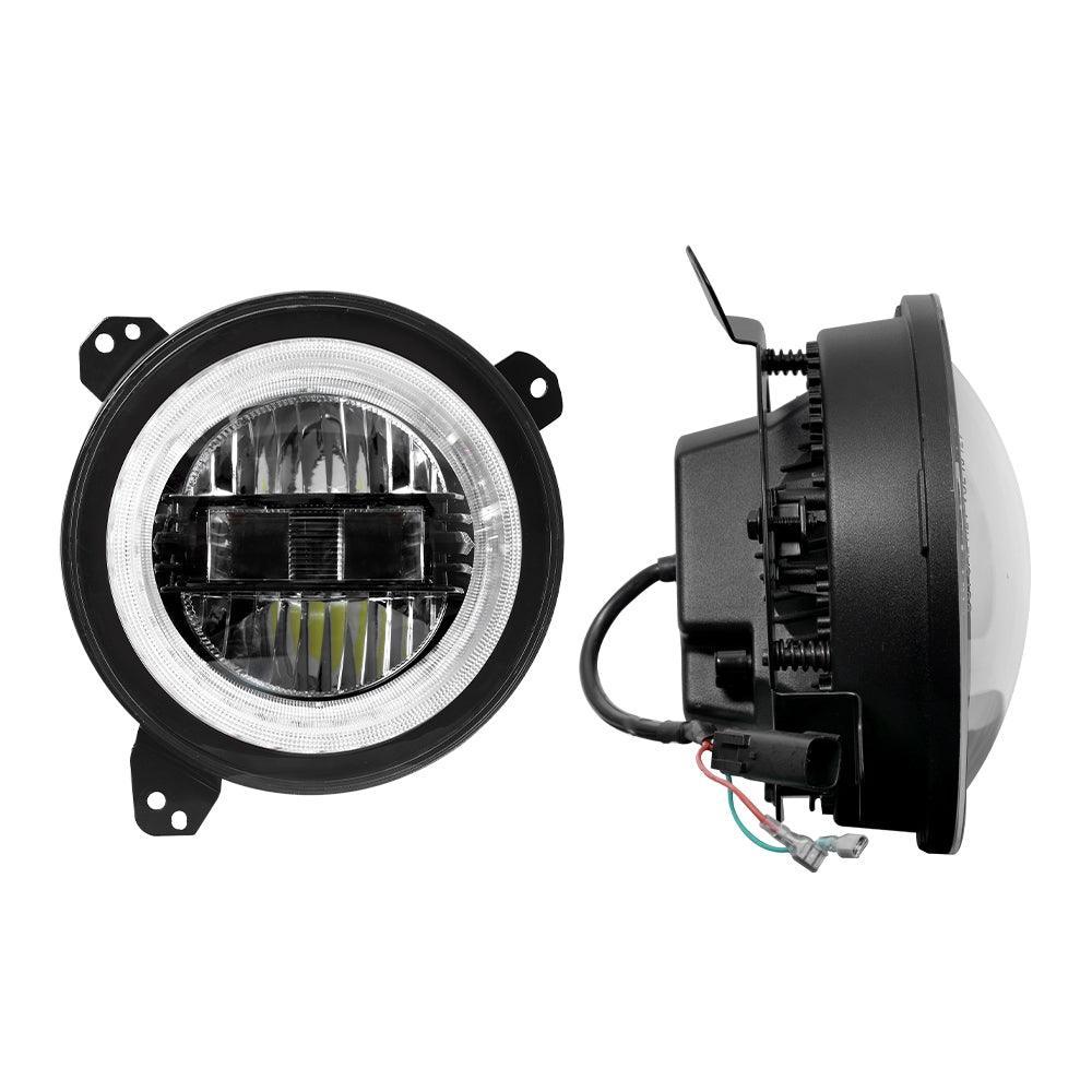 9 Inch LED Headlights avec DRL Halo Ring pour Jeeps Wrangler JL 2018-2024（DOT Approved） – vue 6
