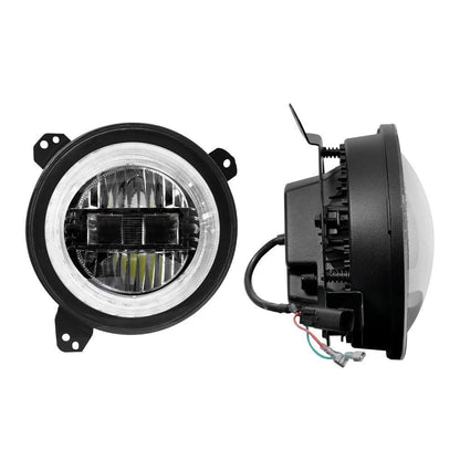 9″ phares LED avec DRL anneau Halo pour Jeep Wrangler JL 2018–2024 (homologation DOT) – vue 6 – NOVADOMIO
