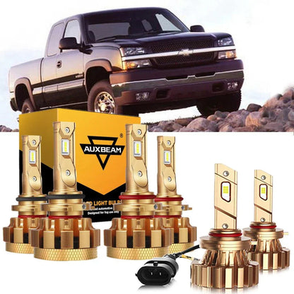 Kit d’ampoules LED feux de route/croisement F-16 Plus série CAN-bus intégré 14 000 lm pour Chevrolet Silverado 1500 HD