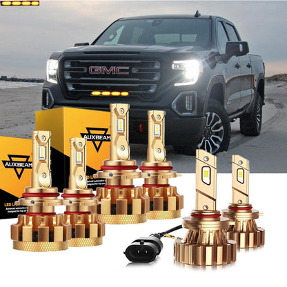 Kit d’ampoules LED feux de route/croisement F-16 Plus série CAN-bus intégré 14 000 lm pour GMC Sierra 1500 (Denali) 2003–2006