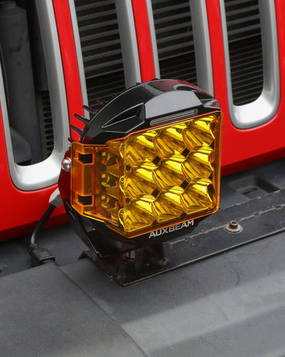 V-MAX série | 7″ 228 W 26 100 lm faisceau combiné éclairage latéral LED rond feux longue portée avec orange