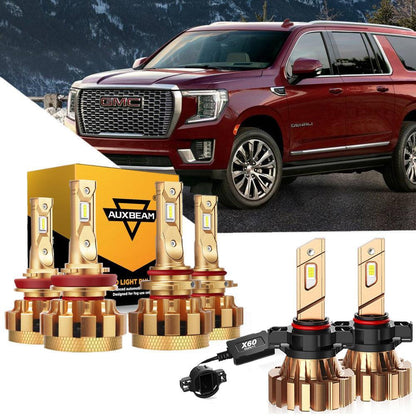 Kit d’ampoules LED feux de route/croisement F-16 Plus série CAN-bus intégré 14 000 lm pour 2016 GMC Yukon (avec phares