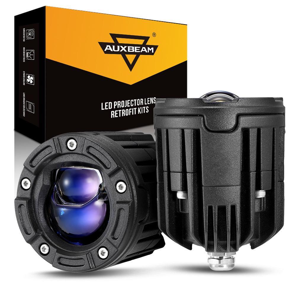 2.5 Inch Motorcycle LED Spotlight Bi-LED Projector Lens Headlight 130W 6000K Feux de travail LED 5 Light Modes pour Motorcyc…