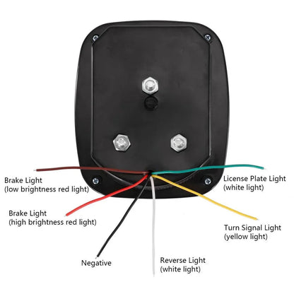 Lot de 2 universel feux arrière 39LEDs Smoked noir pour Wrangler YJ TJ CJ camion Trailer Van bateau – vue 9 – NOVADOMIO