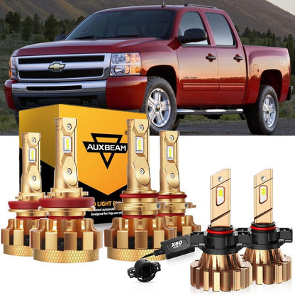 pour 2007-2015 Chevrolet Silverado 1500 F-16 Plus série CANbus intégré qualité automobile 14000LM Ampoules LED kit feux de